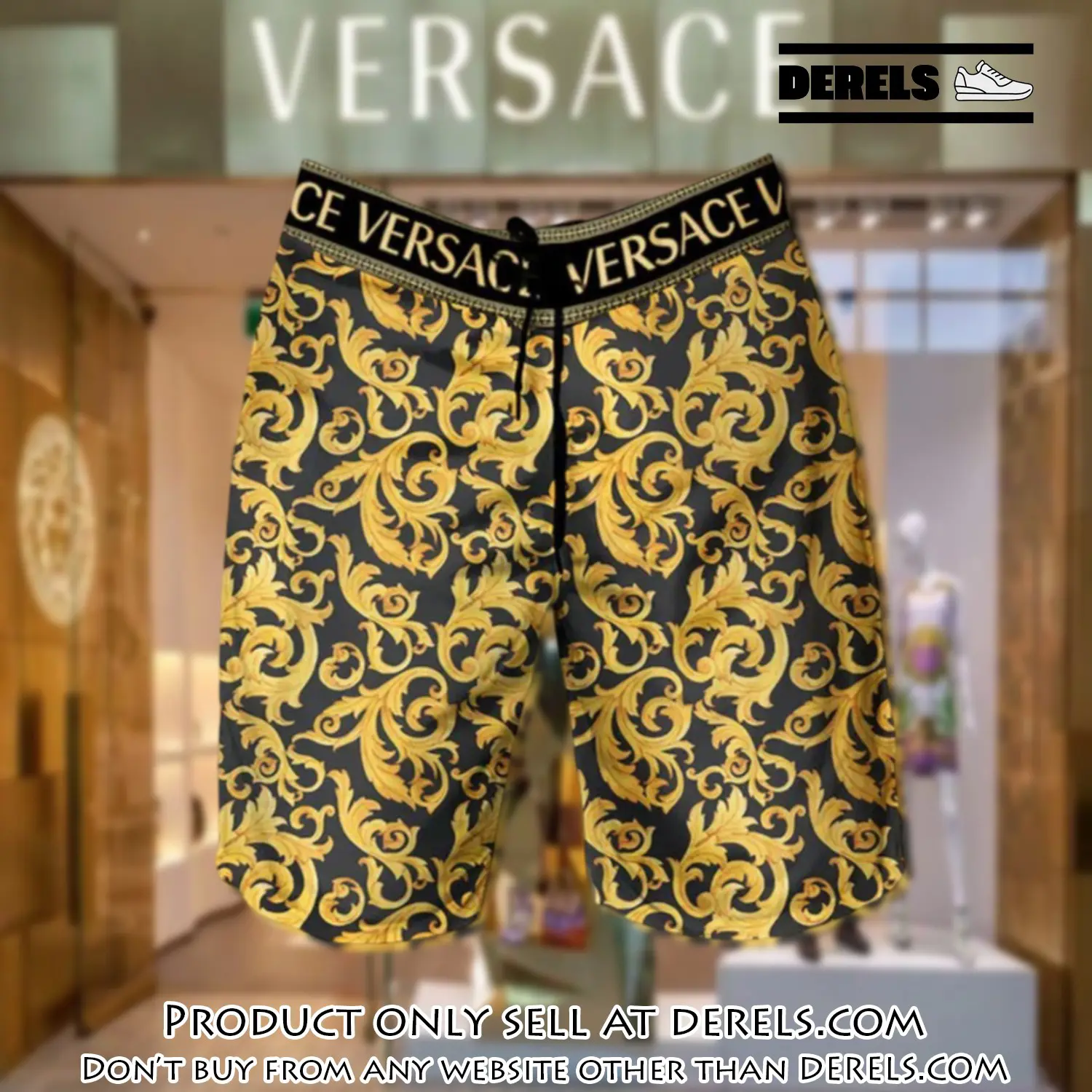 Versace golden pattern luxury brand premium fashion shorts for men dr2201832